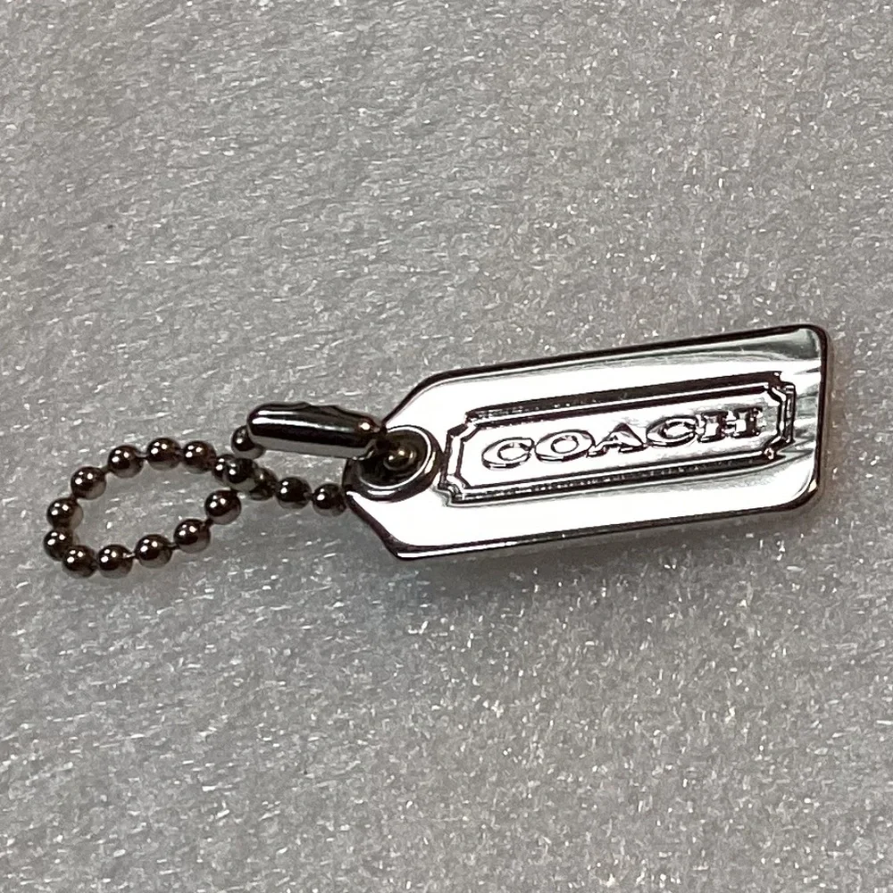 Coach Metal Bag Tag/Hang Tag 1.25”x 0.5”